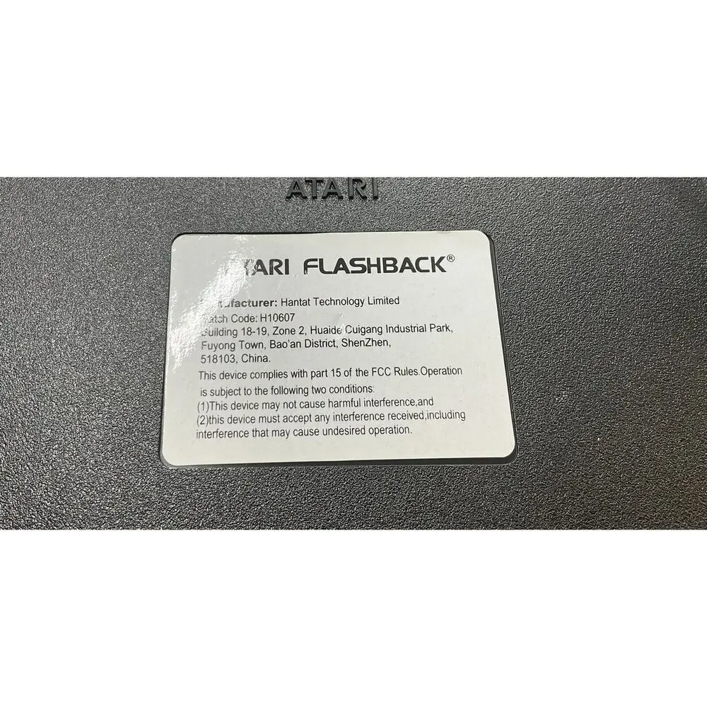 Atari Flashback H10607 Black Wired Classic Game Console 2 Controllers Works